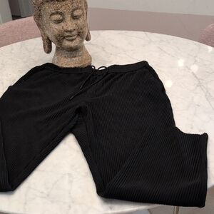 Men's Black Ribbed Pants